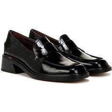 Faux Leather Loafers Franco Sarto Gabriella Heeled Loafer Black Patent Faux Leather Round Toe