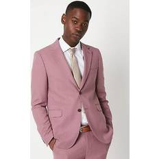 Pink Suits Burton textured rose slim fit suit jacket