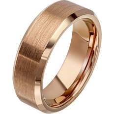 Stainless Steel Rings Fred Bennett Brushed and Polished Coffee Plated Tungsten Ring R3859