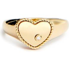 Yvonne Léon Yvonne Leon Baby Chevaliere Coeur 9kt Gold Pinky Ring