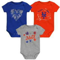 Orange Bodysuits Children's Clothing Outerstuff Infant Boys and Girls Royal, Orange, Gray New York Mets Batter Up 3-Pack Bodysuit Set Royal, Orange, Gray Royal/Orange/Gray 3-6 months