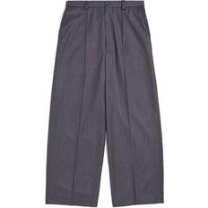 Balenciaga Pants & Shorts Balenciaga Striped Wool Pants - Gray