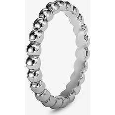 Womens White Gold Perlée Rhodium-plated 18ct White-gold Ring