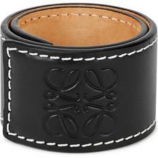 Loewe Logo-embossed Leather Bracelet Black One