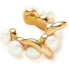 Missoma White Gold Earrings Missoma Molten Pearl and 18kt Gold-plated ear Cuff One