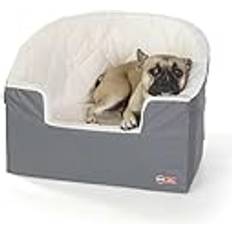 Pets K&H Pet Products Bucket Booster Dog Car Seat Knockdown Gray Cream Large