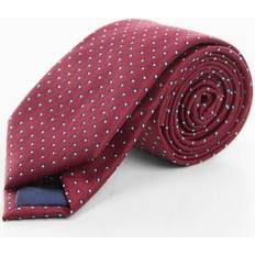 Rouge Cravates Mango Men's Polka-Dot Print Tie Burgundy ONE SIZE