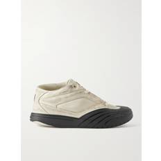 Givenchy Trainers Givenchy Distressed Rubber-Trimmed Leather and Mesh Sneakers Men Neutrals