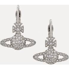 Vivienne Westwood Crystal Earrings Vivienne Westwood Grace bas relief earrings PLATINUM-CRYSTAL-Crystal