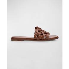 Gianvito Rossi Sko Gianvito Rossi Lædersandaler Med Krydsrem - Brun