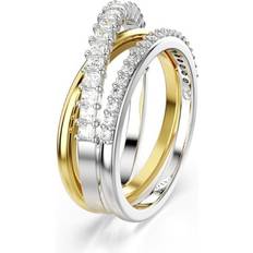 Swarovski Gold Rings Swarovski Hyperbola Ring with Mixed Cuts - White