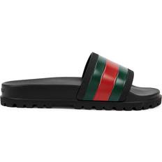 Gucci Slippers & Sandals Gucci Pursuit Trek Striped Rubber Sliders Black