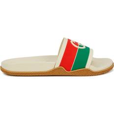 Gucci Green Slides Gucci GG Logo Rubber Sliders Green