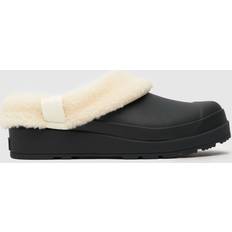 Hunter BOOTS play sherpa clog flat shoes in black Black