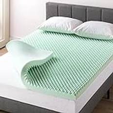 Green Mattress Covers Best Price Mattress 3 Inch Egg Crate Memory Foam Topper Mattress Cover Green, White