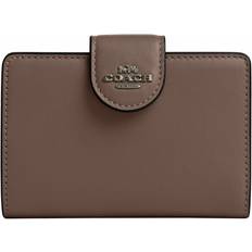 Coach Medium Corner Zip Wallet - Smooth Leather/Qb/Dark Stone