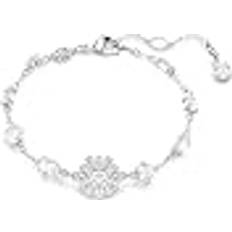 Swarovski Idyllia armband, blandade snitt, snöflinga, vit, rodiumpläterad, Medium, Rodiumpläterad, Cubic Zirconia