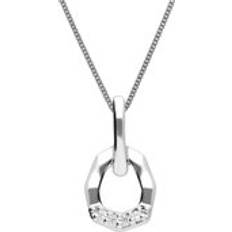 Diamant Breloques et Pendentifs Gemondo Diamond Pave Asymmetrical Pendant in 9ct White Gold