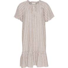 InWear Short Dresses InWear Ellieiw Flounce Dress Kjoler 30109313 Alabasta Stripe