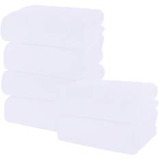 Microfiber Bath Towels MOONQUEEN 6 Pack Premium Bath Towel White