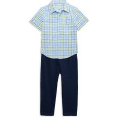 Other Sets Little Me Baby Boy's 2-Piece Plaid Shirt & Pants Set Blue Months 24 Months