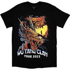 Wu Tang Clan Unisex T-Shirt Tour '23 Dragon Back Print - Black
