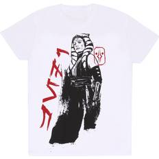 Star Wars Dam T-shirts Star Wars Disney T-shirt Ahsoka Ink Text - Vit