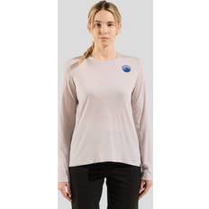 Silbrig Basisschicht-Oberteile Odlo Damen Shirt ASCENT MERINO 160 MATTERHORN Silber