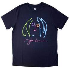 John Lennon Unisex T-Shirt Self Portrait - Navy Blue