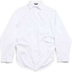 Balenciaga Oberteile Balenciaga Asymmetric Shirt With Logo - White