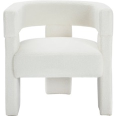 Ebern Designs White Armchairs Ebern Designs Barrel Armchair