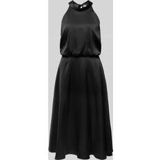 Midikleid Kleider Vera Mont Damen Cocktailkleid Stehkragen black