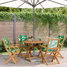 Green Patio Dining Sets vidaXL 5 Piece Garden Patio Dining Set, 1 Table incl. 4 Chairs
