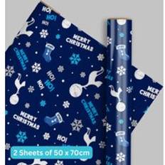 Tottenham Hotspur FC Christmas Wrapping Paper 2 Sheets & 2 Tags