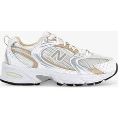 New Balance Womens White Sand Silver MR530 Logo-embossed Leather and Mesh Low-top Trainers