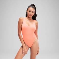 Orange Swimsuits Speedo FLU3NTE High Leg Swimsuit Coral Coral