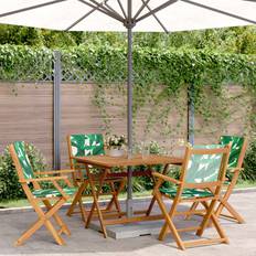 Green Patio Dining Sets vidaXL 5 Piece Garden Patio Dining Set, 1 Table incl. 4 Chairs