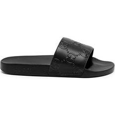 Gucci Slides Gucci GG Rubber Sliders Black