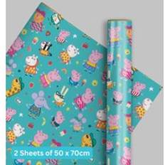 Peppa Pig Wrapping Paper 2 Sheet 2 Tag