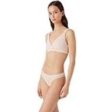 Emporio Armani L Bras Emporio Armani Damen Women's Bralette All Over Logo Mesh Bra, Nude