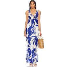 Linen - Men Dresses Faithfull The Brand Nicola Maxi Dress in Blue. also in M, XL, XS Termini Floral Blue