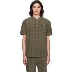 Moncler Towelling Monogram Polo Shirt - Green