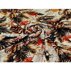 Viscose Fabrics Minerva Exclusive Tropic Daze Viscose Challis Fabrics Brown
