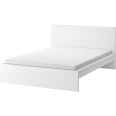 140cm Sängpaket Ikea MALM sängstomme vit/Åbygda medium Sängpaket