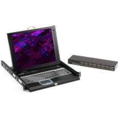 KVM Switches Black Box ServTray KVT417A KVM-konsol PS/2, USB 17 rackversion 1280 x 1024 DVI-D, VGA 1U