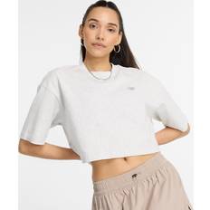 New Balance Woman T-shirts New Balance Logo Relaxed Jersey T-Shirt - Ash Heather