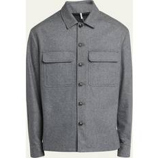 Moncler Herr Skjortor Moncler Polyester Skjorta Med Fickor - Gray