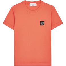 Stone Island Children's Clothing Stone Island Stone Island Kids Logo Cotton T-shirt 10-12 Years Orange