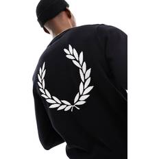 Fred Perry Pullover Fred Perry Graphic Laurel Wreath Black Pullover Schwarz