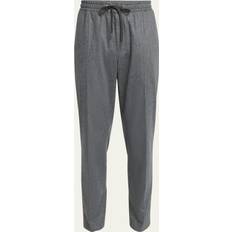 Cachemire Pantalons & Shorts Moncler Flannel Drawstring Pants - Grey Melange